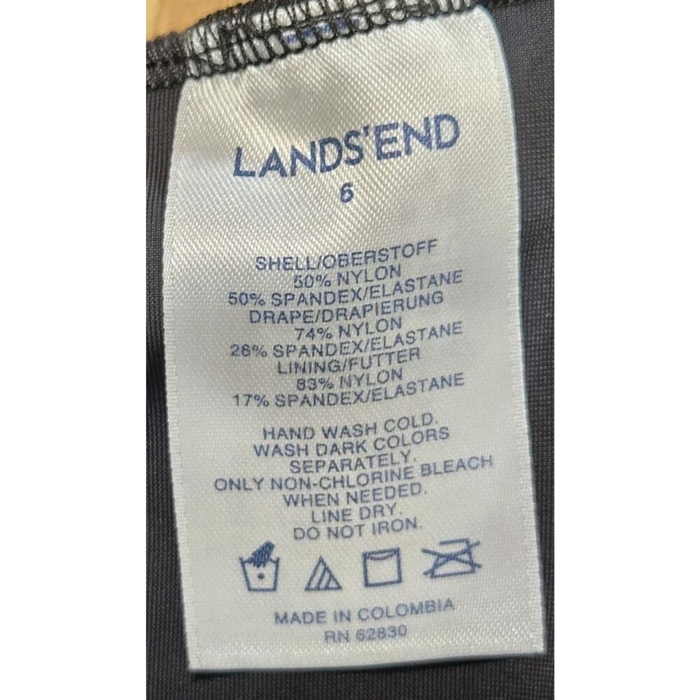 Lands End Women’s Sz6 One Piece Swim Suit Swimming Suit Bra Support - Picture 8 of 11